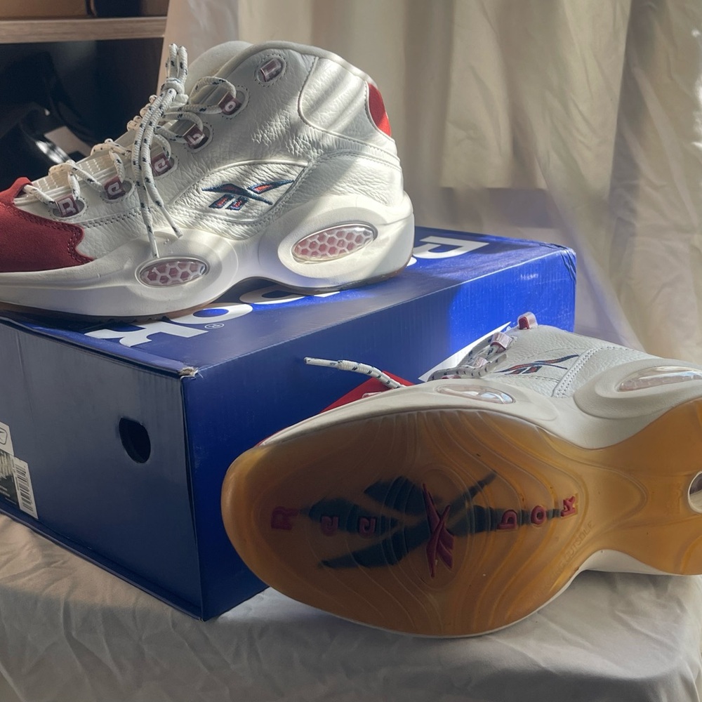 Allen Iverson Question Vintage red toe - White and Red